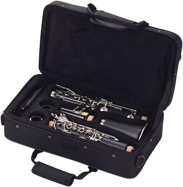 Mowind Bb Flat Clarinet - 17 Key Beginner Student Woodwind Instrument with 2 Barrels and Carry Case, Includes Cleaning Kit - Image 5